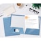Better Office Products 2 Pocket Glossy Laminated Paper Folders Portfolio Letter Size, Light Blue, 25PK 80186 - alternate 4